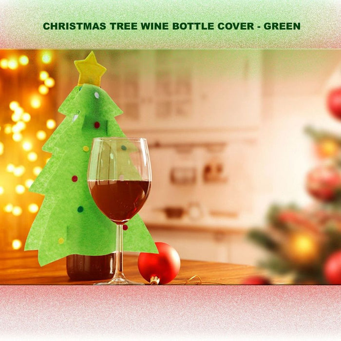 Flo Christmas Tree Wine Bottle Cover Green