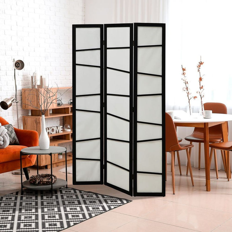 Divider Point Protector Premium HOMCOM 3 Panel Room Divider - Privacy Screen Protector with Wo ...