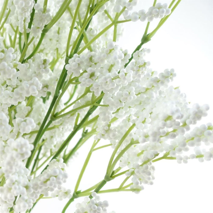 Premium 65cm Gypsophilia Spray - Artificial White Floral Decor - Shapable Stem - High Quality