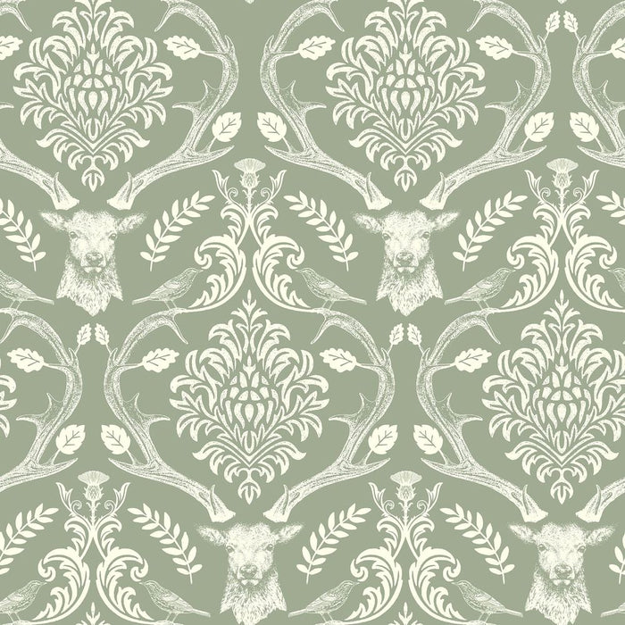 Premium Quality Stag Damask Sage Green sw12 - Perfect for All Demographics!