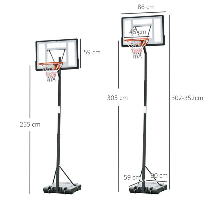 Height Adjustable Basketball Hoop - Freestanding, Wheels, High Quality