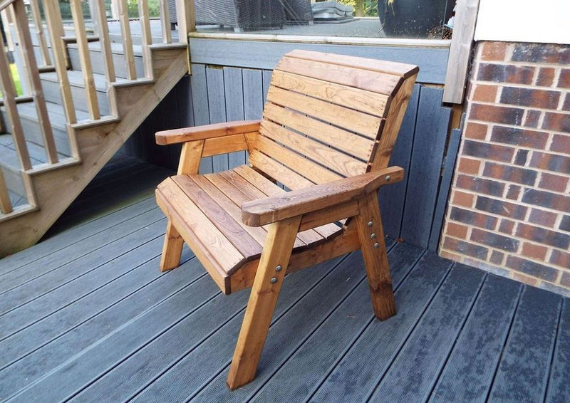 Extra Wide Spacious Grand Chair: 10 Year Rot-Free Guarantee, FSC-Sourced, Water-Repellent