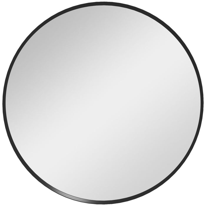 Premium HOMCOM 61cm Black Wall Mirror - Bedroom, Living Room, Bathroom - High Quality - Perfect Home Decor