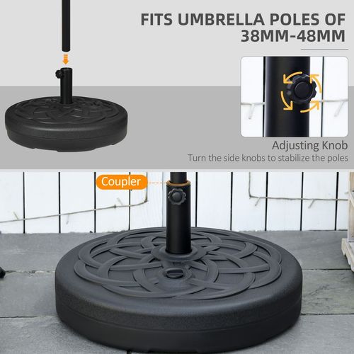 Garden Parasol Base Outdoor Market Umbrella Stand 25kg Water or 35kg Sand Filled