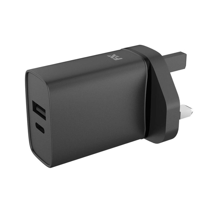 Fast-Charging Dual USB UK Main Charger, White - Portable, Travel-Friendly, High Quality