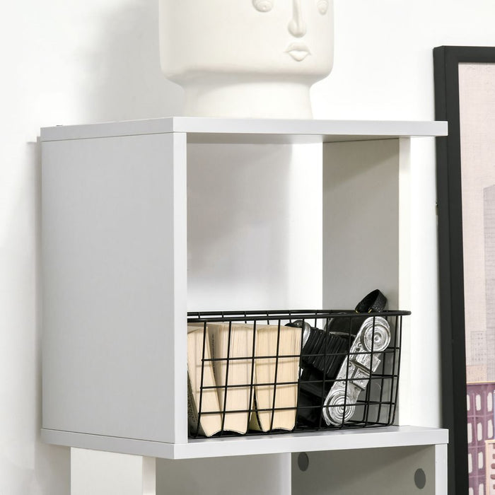 Modern 5-Tier Bookshelf, Stylish Freestanding Storage Shelving in Light Grey