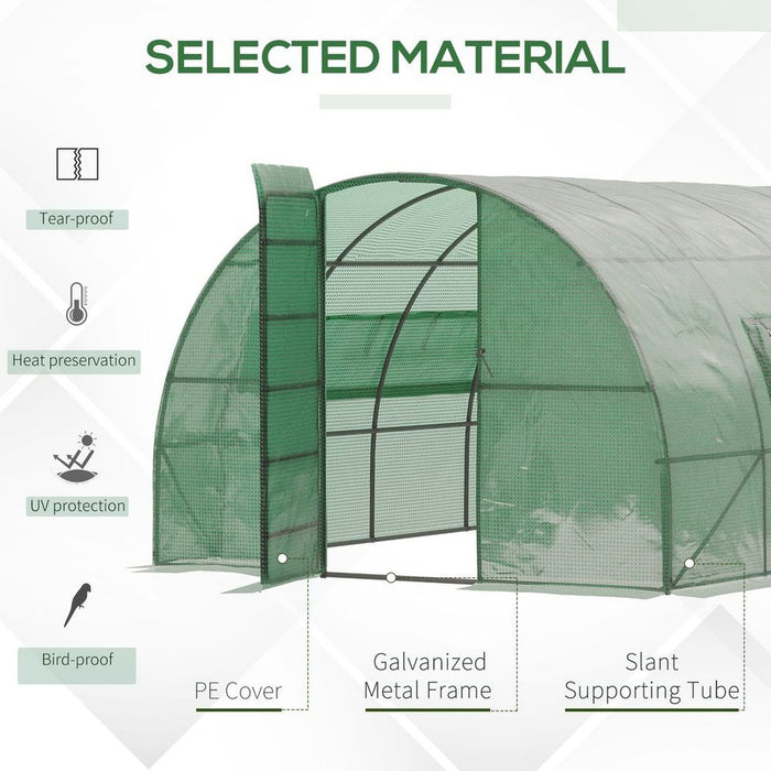 Premium 6x3M Walk-in Greenhouse | Reinforced Steel Frame | High-Quality PE Cloth | Ideal for Gardening & Plant Growth