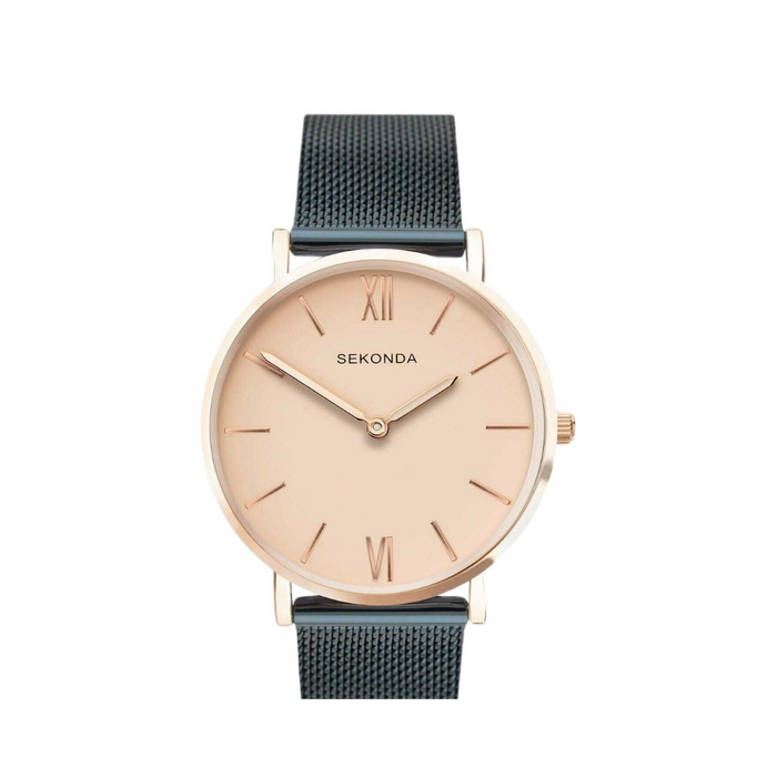 Stylish Sekonda Ladies RoseGold Mesh Strap Bracelet Watch 40048 - High Quality & Fashionable Design