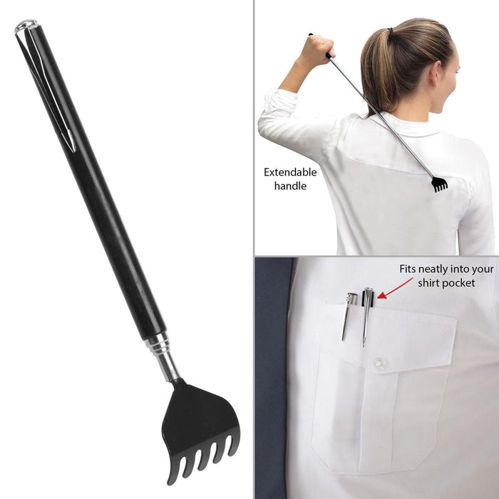 Premium Stainless Steel Extendable Back Scratcher - Long Reach for Hard to Reach Itches