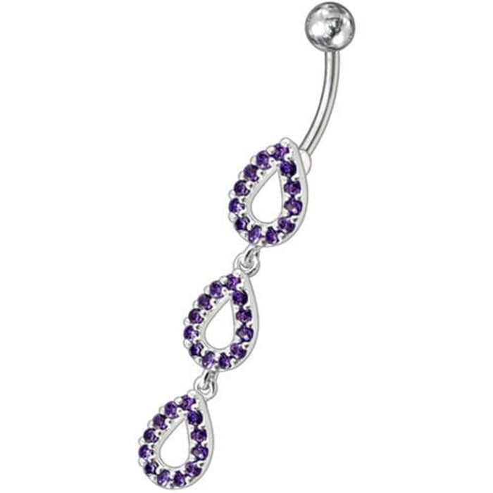 Fancy Multi shaped Dangling Navel Ring