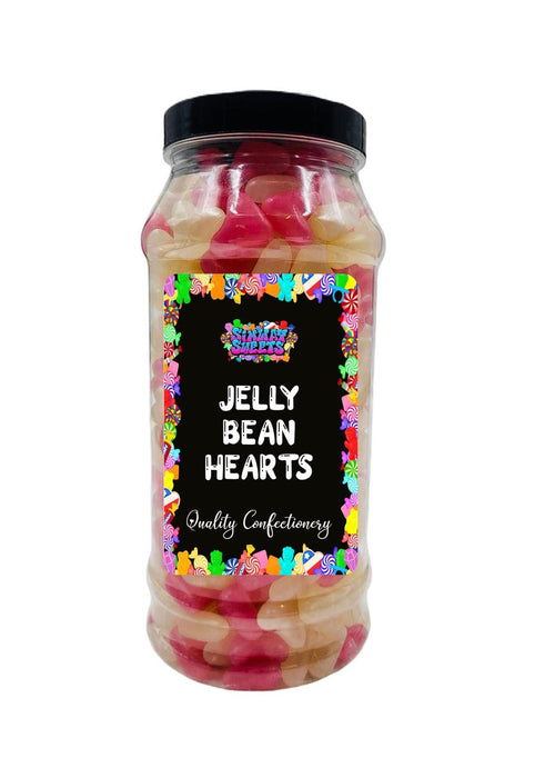 Delicious Jelly Bean Hearts in Retro Sweets Jar - Perfect Gift or Treat!