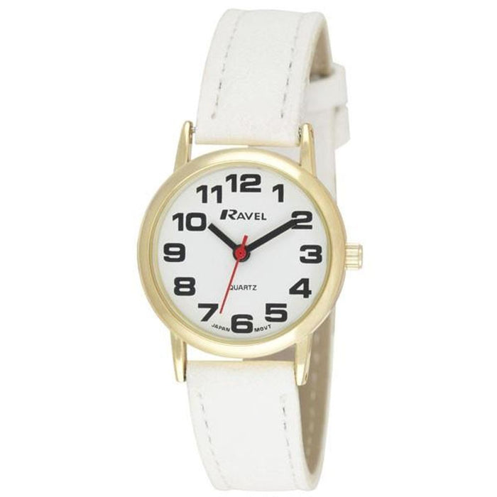 Ravel Ladies Classic Faux Leather Strap Watch R0105L - Multiple Colors Available