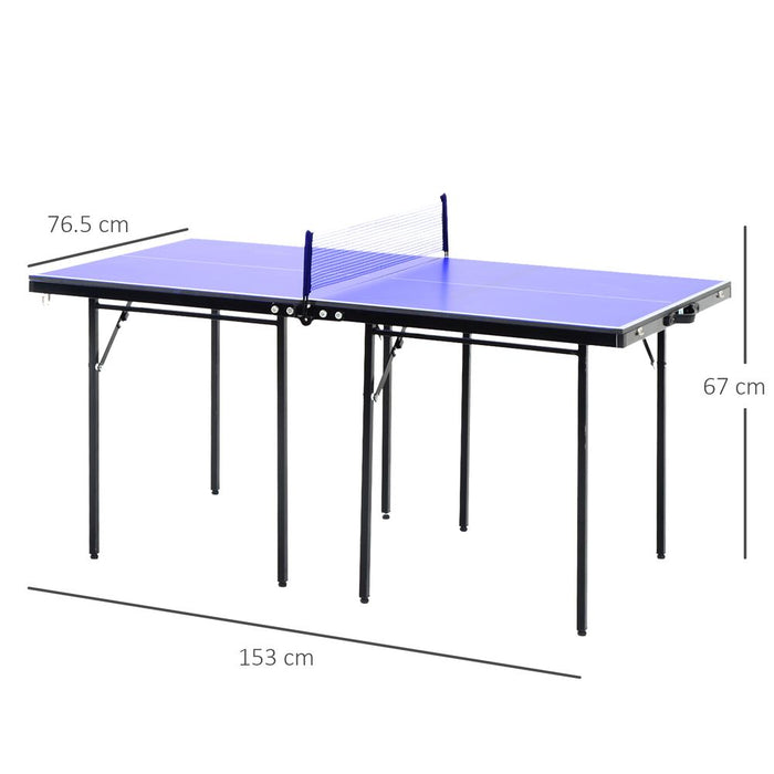 HOMCOM Folding Mini Table Tennis Portable Ping Pong Set Games Play Sport w/ Net