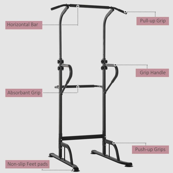 Ultimate Multipurpose Power Tower for Home Gym - Pull Up Bar, Dip Station, Push Up Equipment - Professional Quality