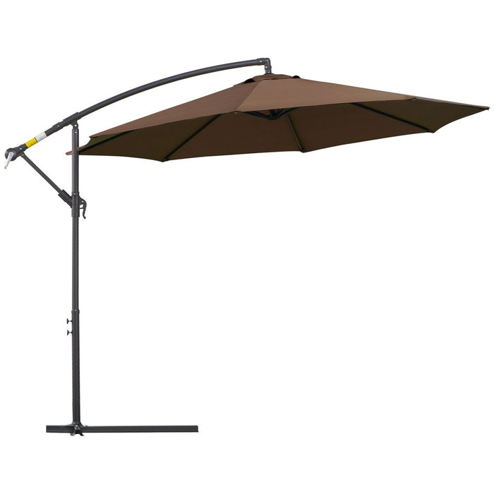 Outsunny 3m Cantilever Garden Parasol with Crank & Base - Extend Patio Time with Style