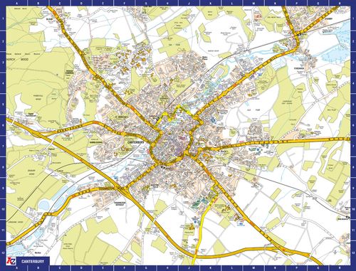 A to Z Map of Canterbury 1000 Piece Jigsaw Puzzle