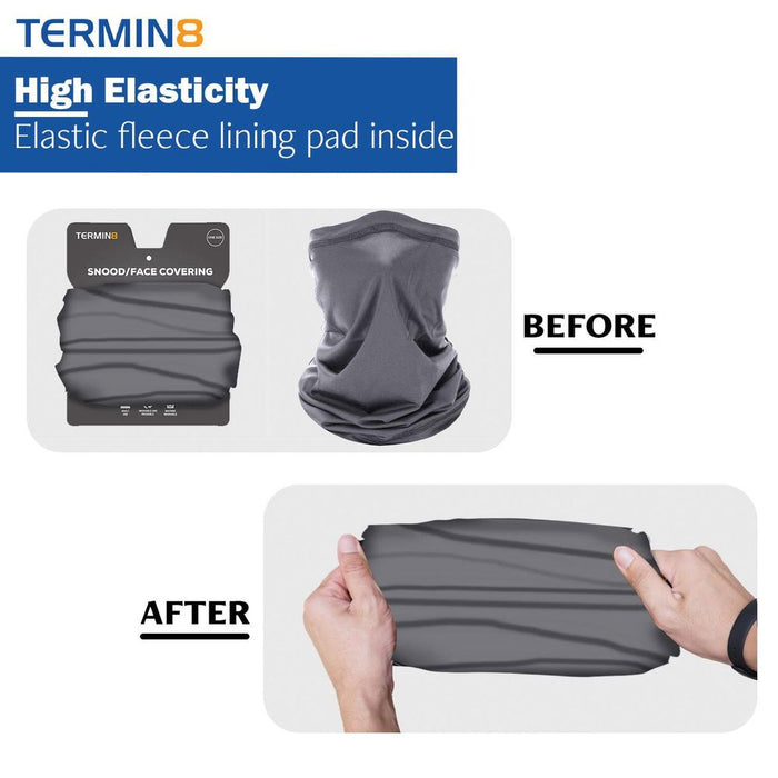 Termin8 Snood 3 Pack: Grey Geo, Pink Galaxy & Dark Grey - Soft, Versatile, Breathable