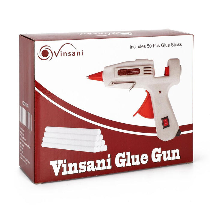 VINSANI Glue Gun - 50 Stick Kit - All-purpose - Craft, DIY, Home, Office - Quality