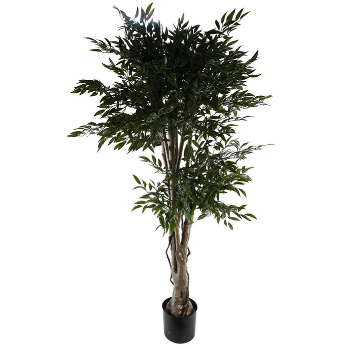 Premium Quality 140cm UV Resistant Ruscus Tree with 2716 Lush Leaves - Perfect for Indoor & Outdoor Use!