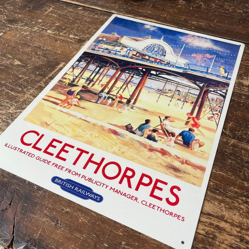 Vintage Metal Sign - British Rail Retro Advertising, Cleethorpes