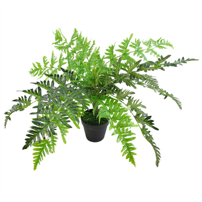 50cm Luxury Fern Plant - Realistic, High Quality Artificial Evergreen - Leaf Design