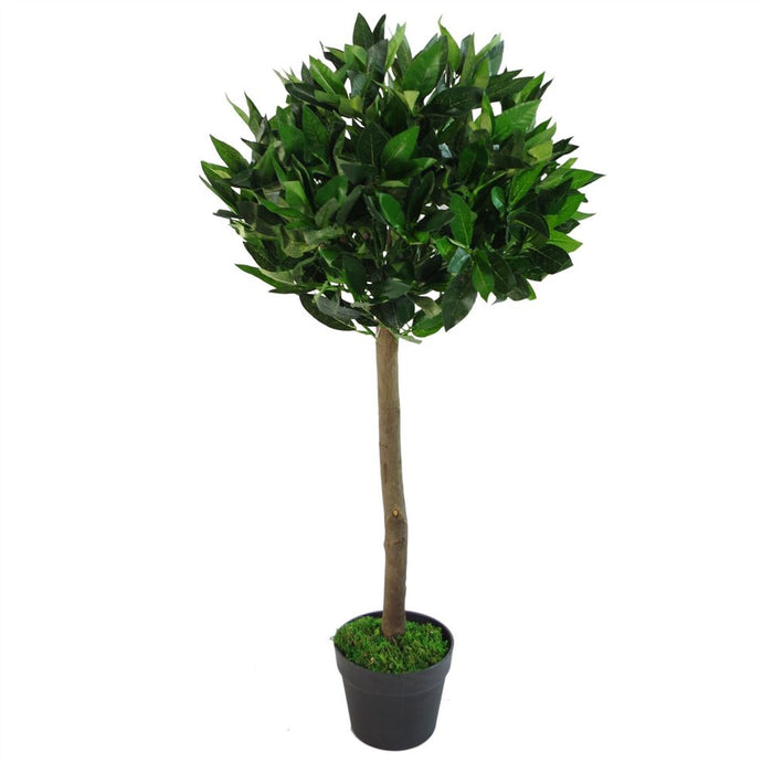 Deluxe Artificial Bay Leaf Laurel Tree Topiary Ball - 90cm Tall