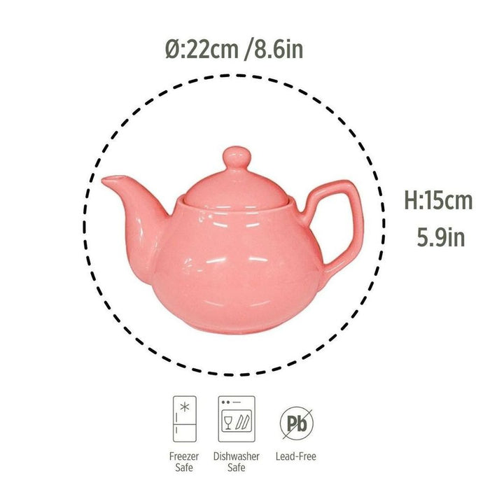 Porcelain Tea Pot Pink 15cm