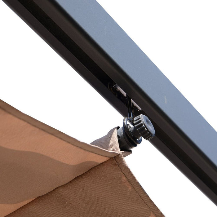 Premium Pergola Awning - 3x3m Size - Brown/Black - Durable & Stylish