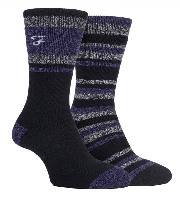 FCS214 Farah Classic 2-Pack Thermal Boot Socks - Warm & Comfortable - Sizes 6-11 UK - 3 Colors