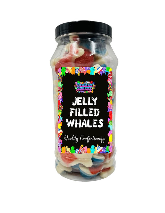 Delicious Jelly Filled Whales Gummy Candy - Retro Sweets Gift Jar