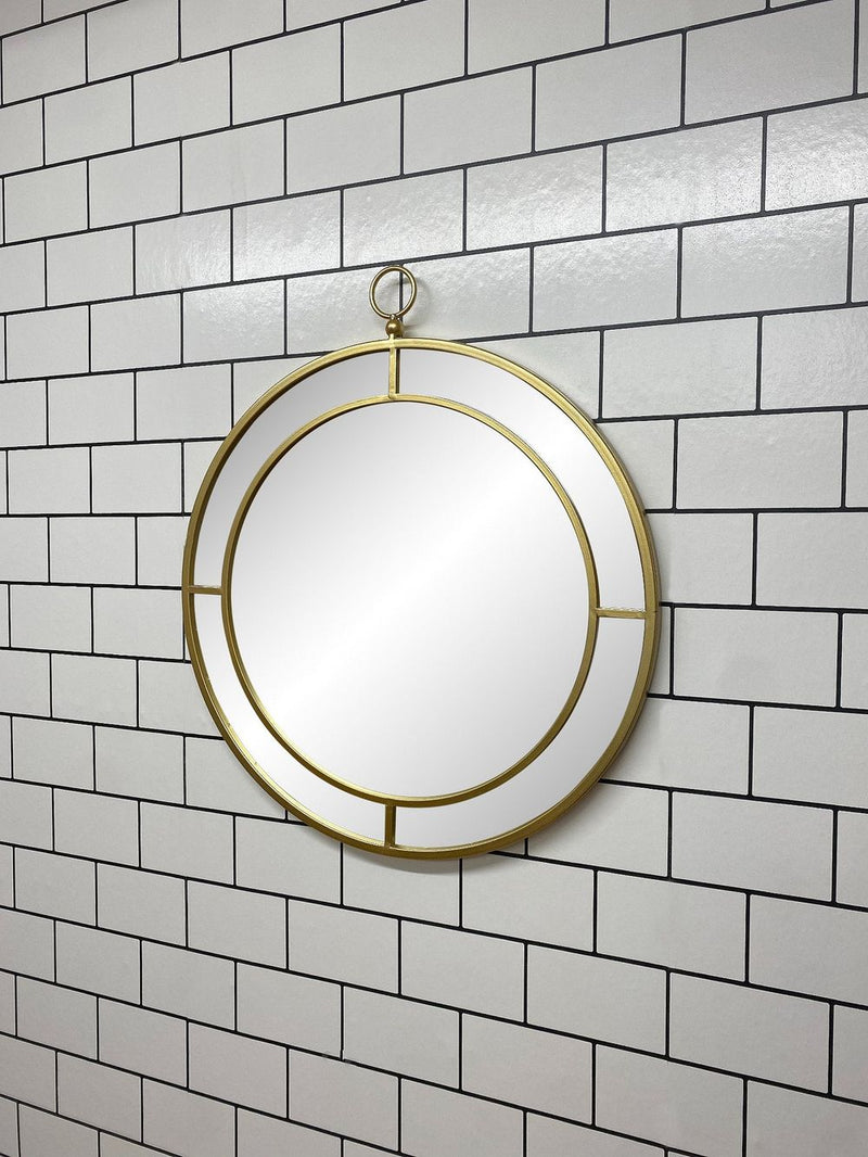 Sussex Range Gold Mirror - Elegant & Striking Circular Design - 50cm Diameter - High Quality
