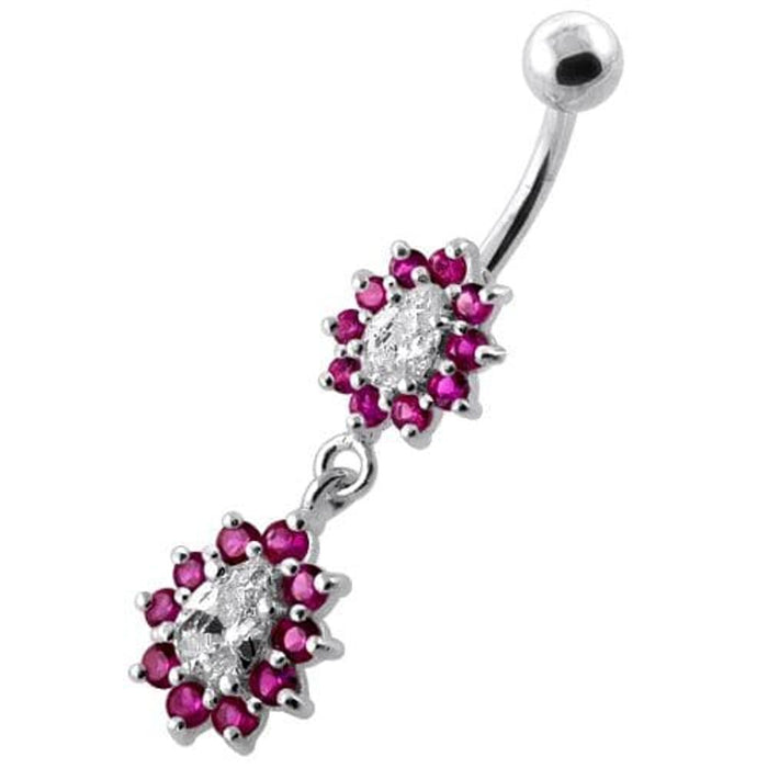 Fancy Jeweled cute belly button piercing