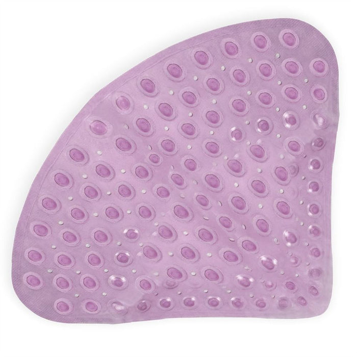 Safe Grip Corner Shower Mat Purple | Quality Rubber | Pukkr