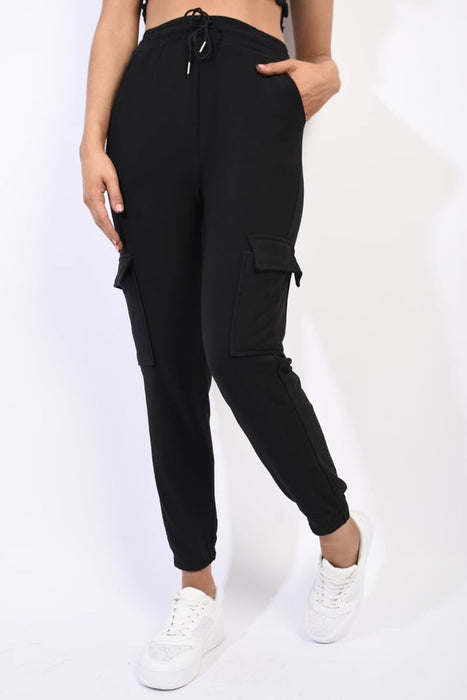 Trendy Fleece Lined Cargo Trouser with Drawstring