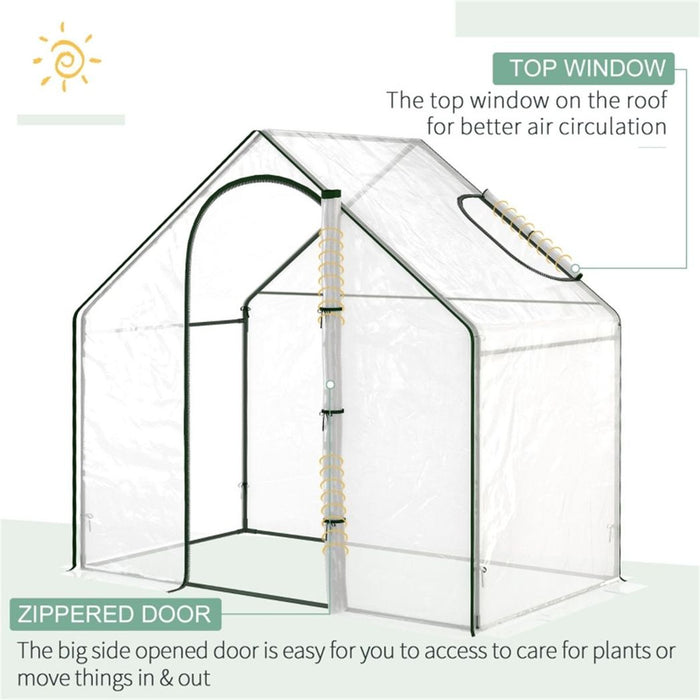 Mini Walk-in Greenhouse | UV-resistant PE plastic cover | Transparent 180L x 100W x 168H cm