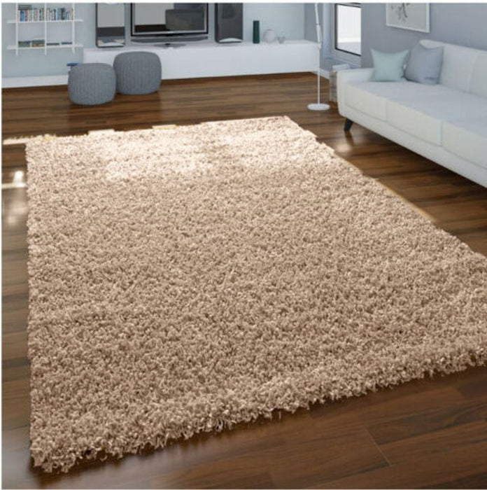 Sale! High-Quality Beige Shaggy Rug - Size: 200 x 290cm | Modern, Durable & Plush