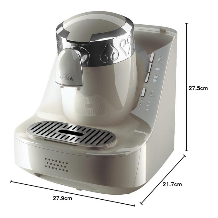 OKKA AUTOMATIC TURKISH COFFEE MACHINE - WHITE/CHROME