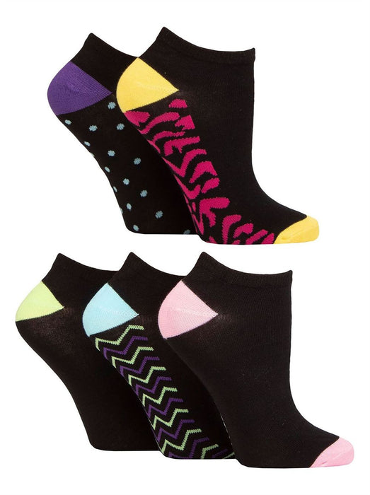 Wildfeet - 5 Pack Ladies Bamboo Trainer Liner Socks