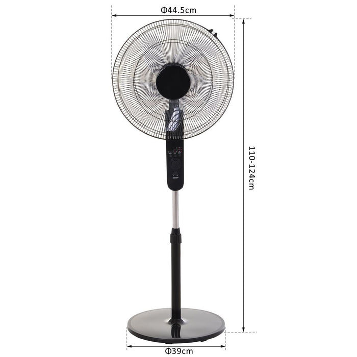 High-Powered RC Oscillating Floor Fan, 3 Speeds & 7.5-Hour Timer, Premium Quality, Remote Control Included