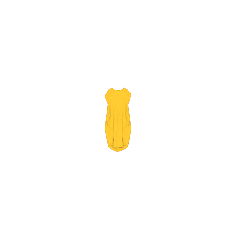 Ladies Short Sleeve Italian Legen Look pocket Baggy Dress