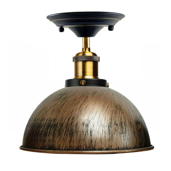 Industrial Retro Light Shade Flush Mount Fitting Modern Black Ceiling  Light