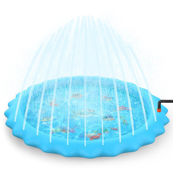 SOKA Blue Round Sprayer 0000257 - Multipurpose Splash Mat for Kids - Easy to Use - Heavy-Duty PVC - Ideal Summer Gift - Ages 5 to 14