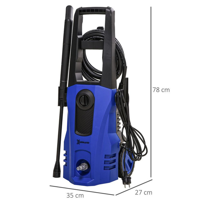 DURHAND High-Performance Power Washer 1800W, 150 Bar, 510 L/h, Blue