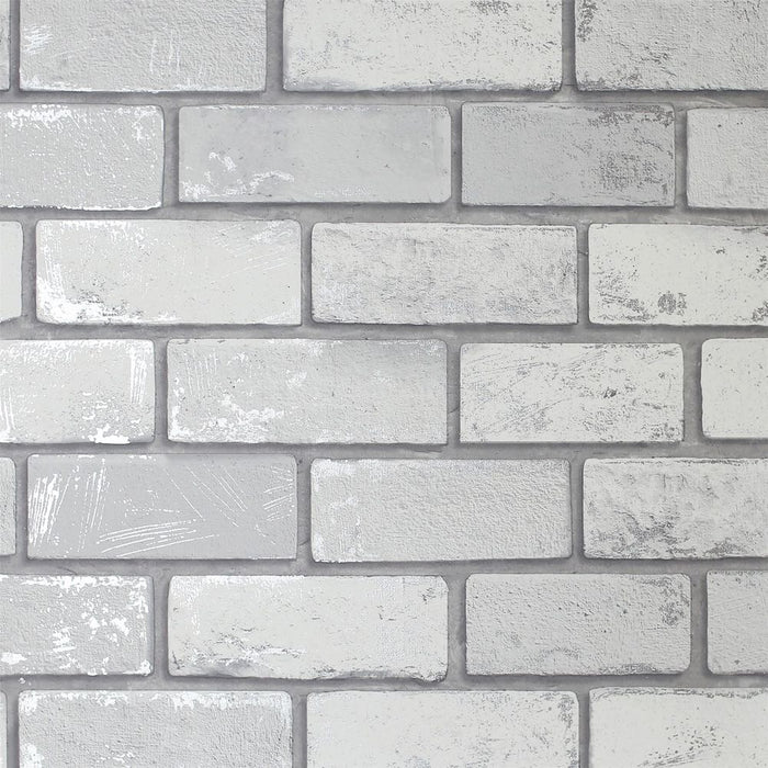 Premium Metallic Brick White/Silver sw12 - High-Quality, Attention to Detail