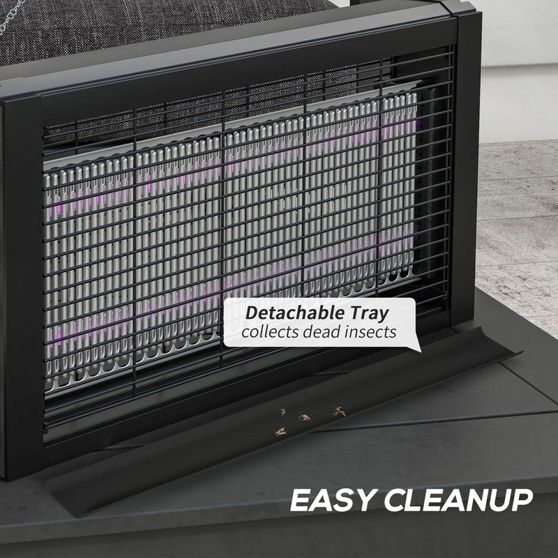 HOMCOM Fly Killer, Infrared Light, Hanging/Freestanding, Black