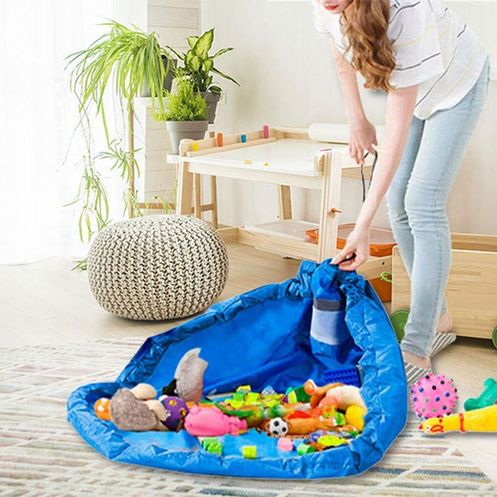 Doodle Toy Storage Bag & Play Mat - Blue: Durable, Organized, Portable - Perfect for Travel!