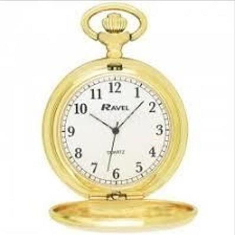 Ravel Gilt R1001.03 Pocket Watch - Elegant, Classic Style with Quality Quartz Movement