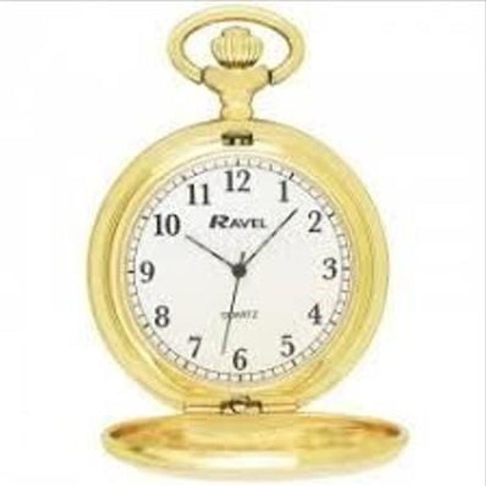 Ravel Gilt R1001.03 Pocket Watch - Elegant, Classic Style with Quality Quartz Movement