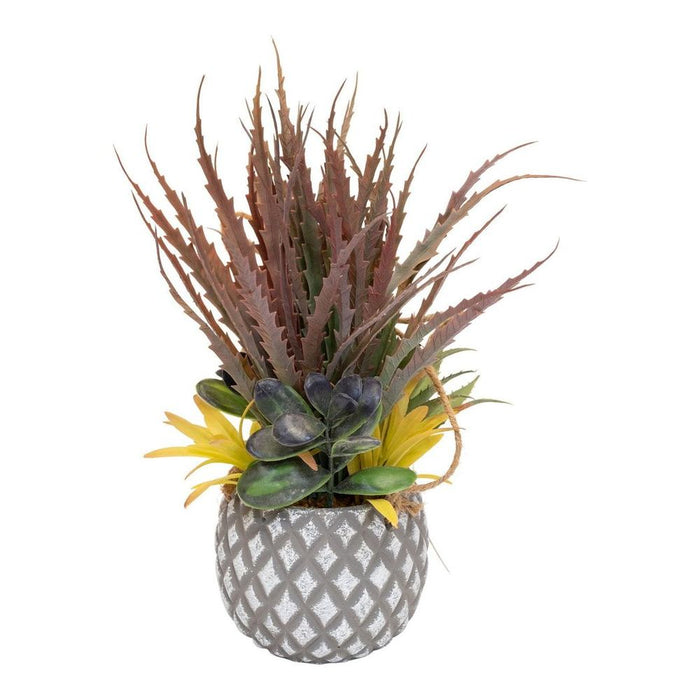 Modern Grey Pot with Artificial Succulents - Perfect Decor Piece