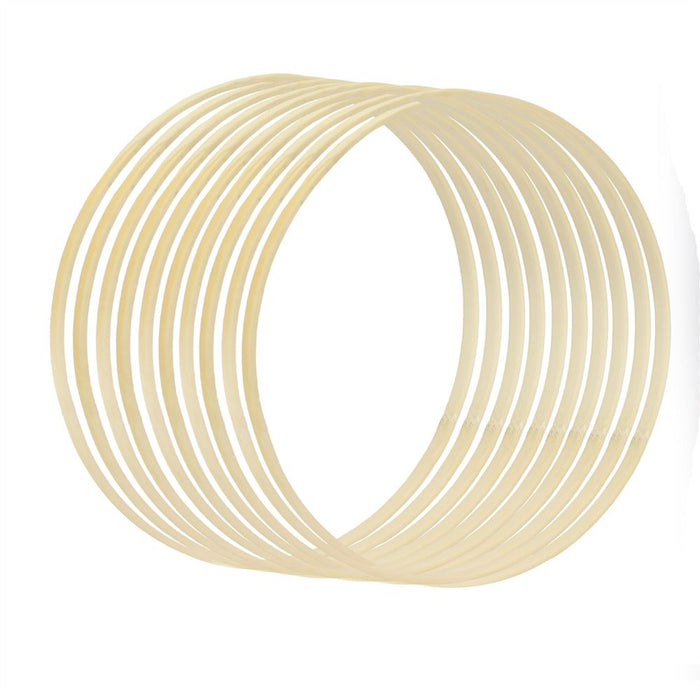 Versatile Bamboo Craft Rings - Set of 10 | Pukkr